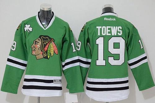 2017 Chicago Blackhawks #19 Toews green jerseys->chicago blackhawks->NHL Jersey